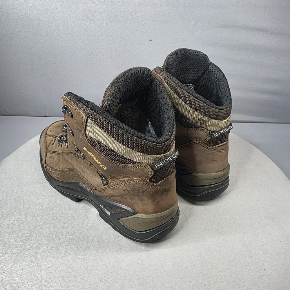 Lowa Renegade GTX Mid W Boots Mens Size 9 Brown Waterproof Hiking Vibram Trail
